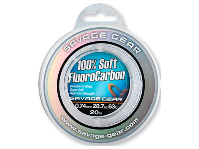 Леска Savage Gear Soft Fluorocarbon, 15м, 1.0мм, 50.5кг, 111lbs, прозрачный, арт.54859 - купить по доступной цене Интернет-магазине Наутилус